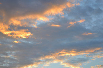 sky and clouds at sunset