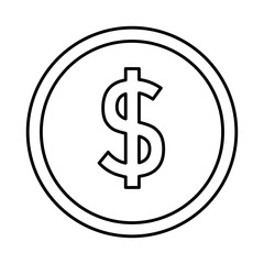 coin money isolated icon