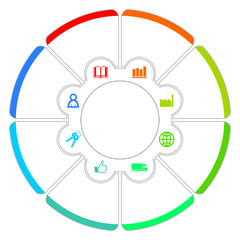 Obraz premium Simple editable infographic vector template for business presentation, chart, diagram, graph, workflow