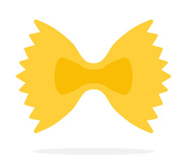 Butterfly pasta flat icon vector isolated