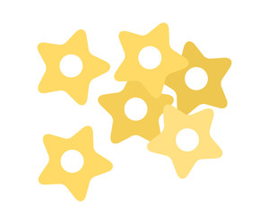 Stelline pasta flat icon vector isolated