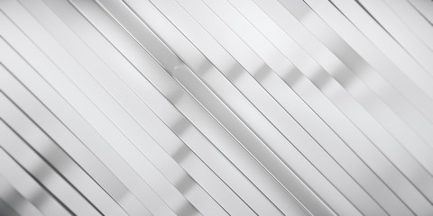 Obraz premium Elegant Luxury White Metal smooth line background. Abstract metallic curve shapes. 3d render
