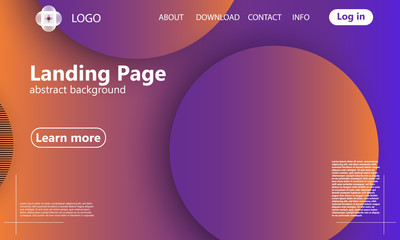 Website landing page. Geometric background.