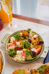 fresh salad on the table