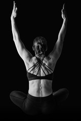 Obraz premium Woman posing black and white