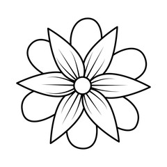 beautiful flower decorative icon