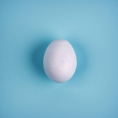 Hand painted easter eggs on clean neutral background. Spring and Easter holiday concept.