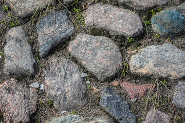 Stones underfoot.