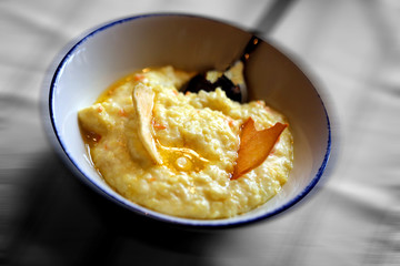 Delicious millet porridge with pumpkin in a dish