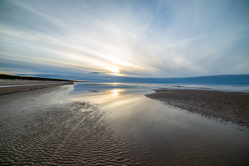 calm morning in summer on the sea beach