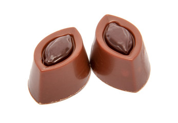 exclusive chocolate sweets isolated on the white
