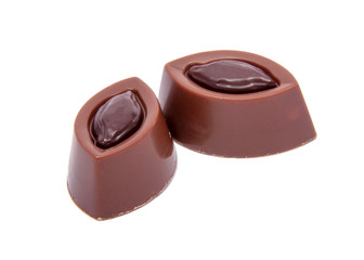 exclusive chocolate sweets isolated on the white