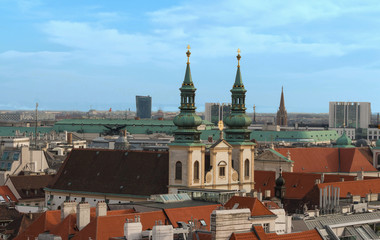 Austria, Vienna, Jesuit Church or University Church view.