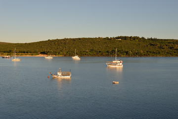 Small bay at Adriatic See near Banjole (Pula, Croatia) at sunset