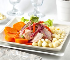 Ceviche Peruvian dish
