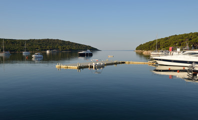 Fototapeta na wymiar Small bay at Adriatic See near Banjole (Pula, Croatia) at early morning.