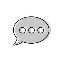 Speech bubble icon. Vector illustration