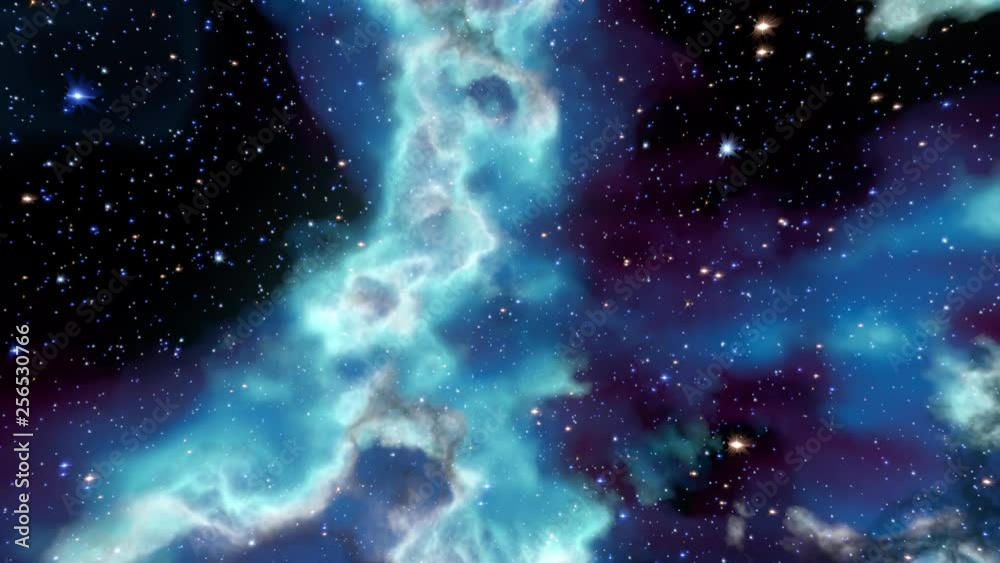 Canvas Prints traveling through a space nebula.