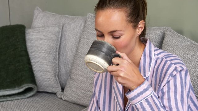 Cup of hot choco in the living room