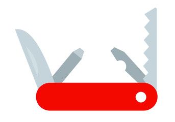 Hiking knife vector flat isolated