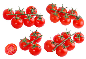 Fresh tomato isolated on white background with clipping path