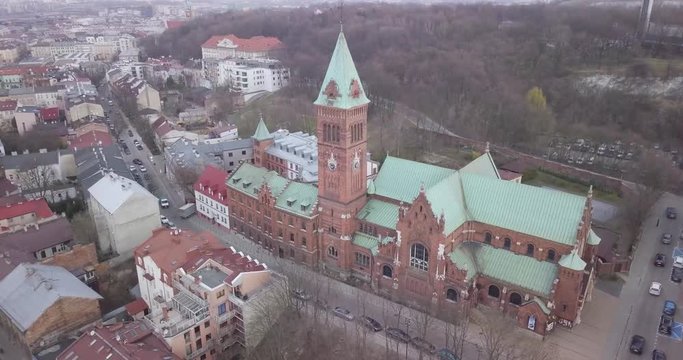Aerial view, church. Mother of God of Perpetual Help and Religious Congregation of Redemptorists