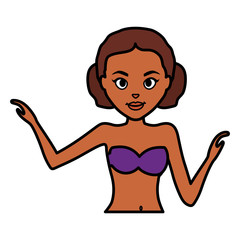 beautiful woman with swimsuit