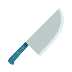 Butcher knife vector flat isolated on white