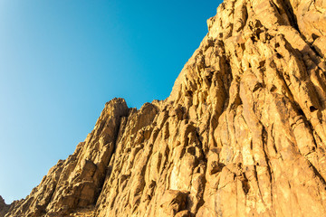 Middle East or Africa, picturesque bare mountain range and a large sandy valley desert landscapes landscape photography