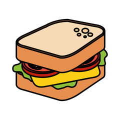 fresh sandwich food icon