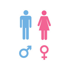 Male and female icon logo