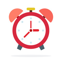 Home alarm clock vector flat isolated
