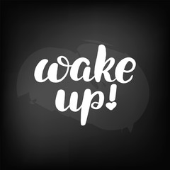  lettering wake up