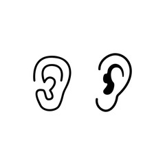 two ear lobe icon logo