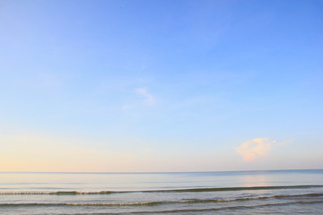 Sea or beach with clear blue sky in the morning,for background.