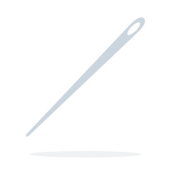 Metal needle for sewing flat isolated