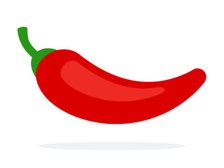 Chili pepper vector flat isolated