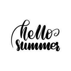 hello summer lettering 