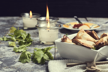 Crunchy samosas made in the oven