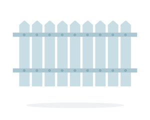 Wooden fence vector flat isolated