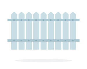 Wooden fence vector flat isolated