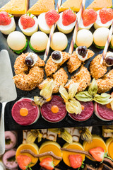 exhibition with a variety of cakes, desserts and chocolates