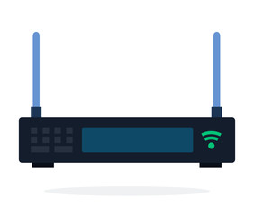 Wi-Fi router vector flat isolated