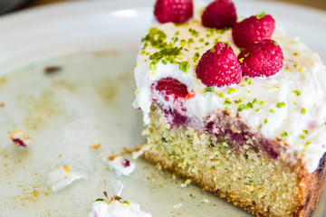 piece of cut pie on plate