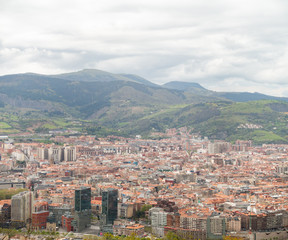 Fototapeta na wymiar Vue aérienne de Bilbao