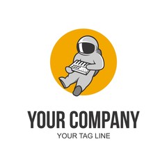 Astronaut logo vector