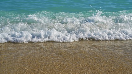 Tropical beach shoreline background.