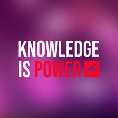 Knowledge is power. Life quote with modern background vector