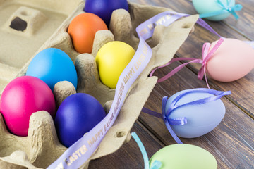 Easter colorful eggs.