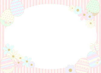 Easter Egg Flower Lace background Frame